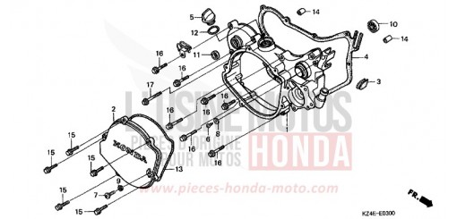 PANNEAU CARTER-MOTEUR D. CR125R1 de 2001